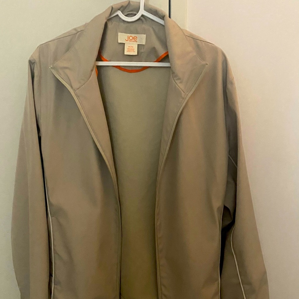 Tan windbreaker jacket by Joe’s